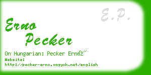 erno pecker business card